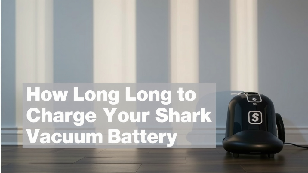 How Long to Charge Your Shark Vacuum Battery
