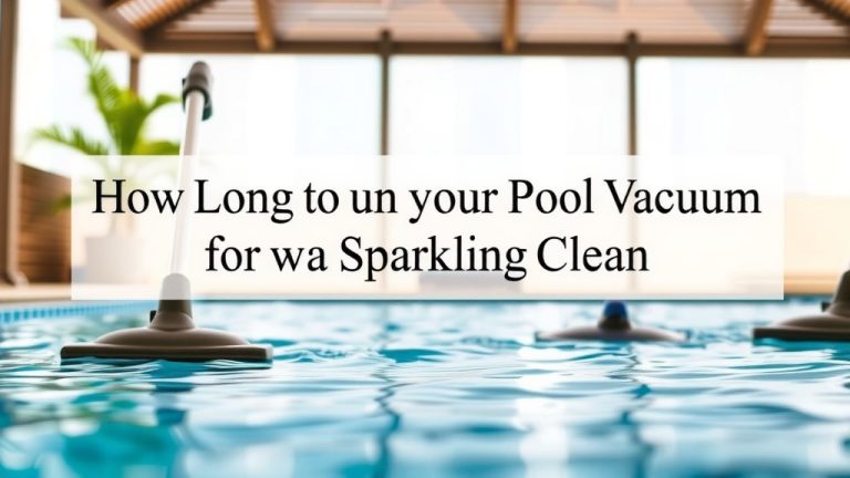 How Long to Run Your Pool Vacuum for a Sparkling Clean