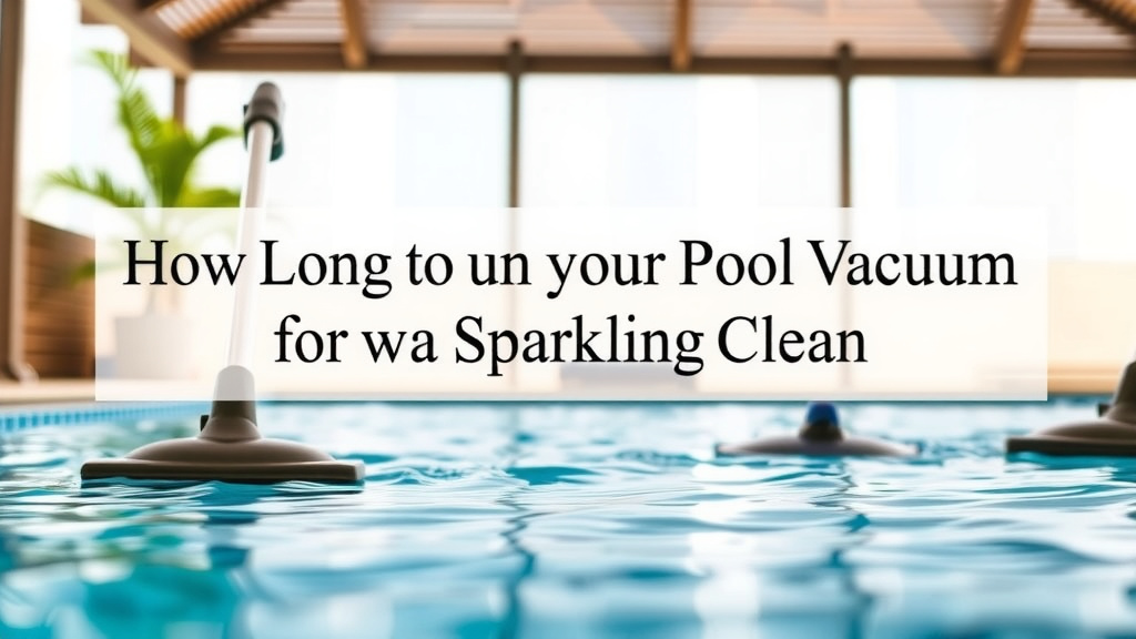 How Long to Run Your Pool Vacuum for a Sparkling Clean