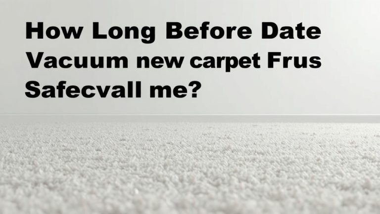 How Long Before Vacuuming New Carpet Is Safe