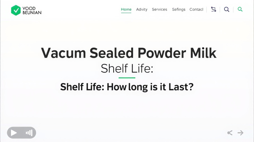 Vacuum Sealed Powdered Milk Shelf Life: How Long Does It Last