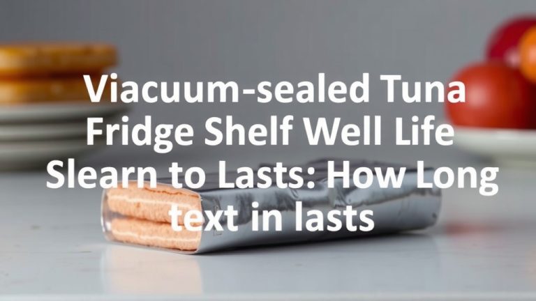 Vacuum Sealed Tuna Fridge Shelf Life: How Long It Lasts