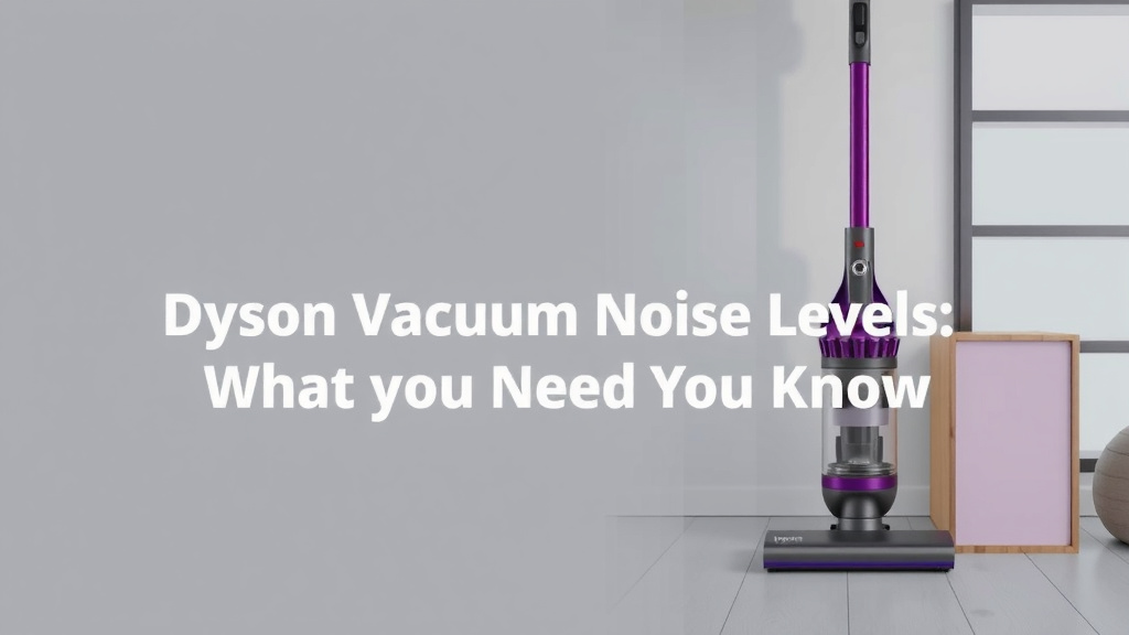 Dyson Vacuum Noise Levels What You Need to Know