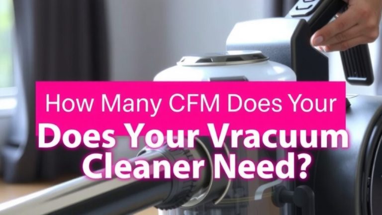 How Many CFM Does Your Vacuum Cleaner Need