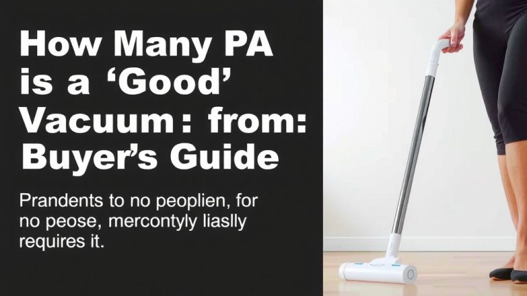 How Many PA is a Good Vacuum: A Buyer's Guide