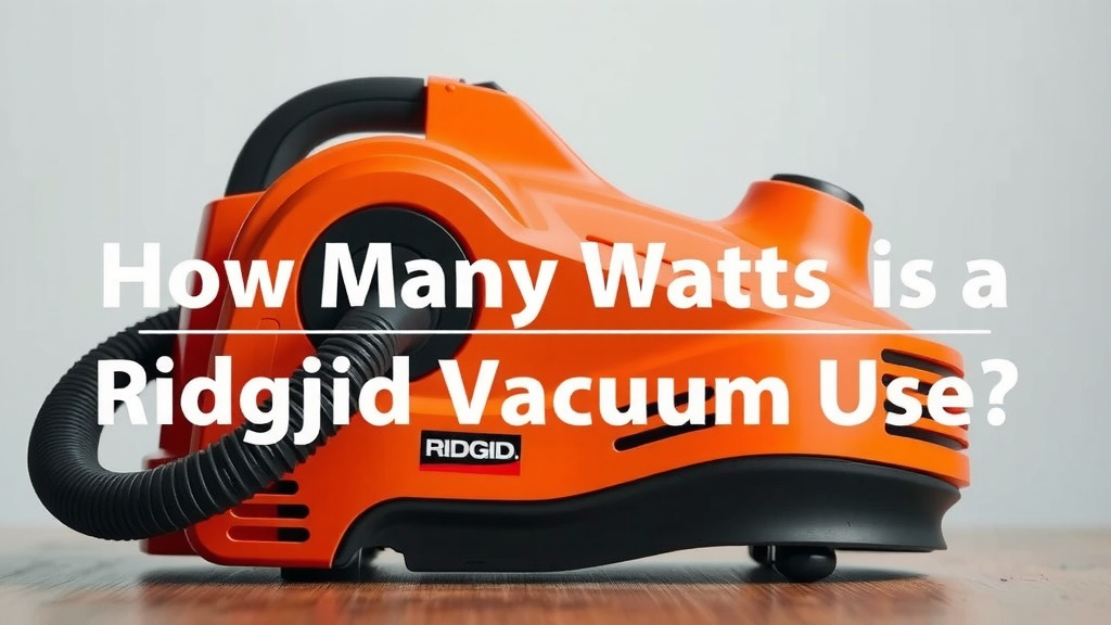 How Many Watts Does a Ridgid Vacuum Use?