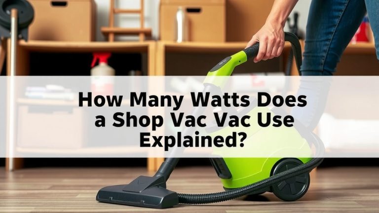 How Many Watts Does a Shop Vac Use Explained
