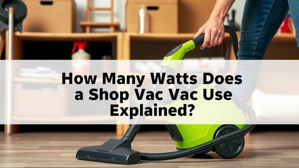 How Many Watts Does a Shop Vac Use Explained