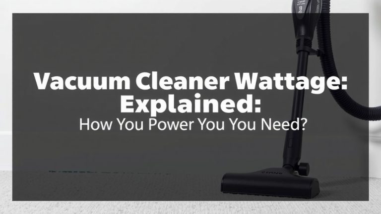 Vacuum Cleaner Wattage Explained: How Much Power Do You Need