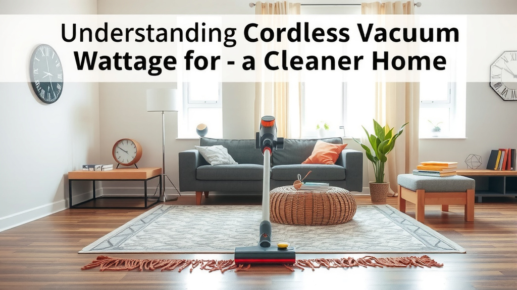 Understanding Cordless Vacuum Wattage for a Cleaner Home