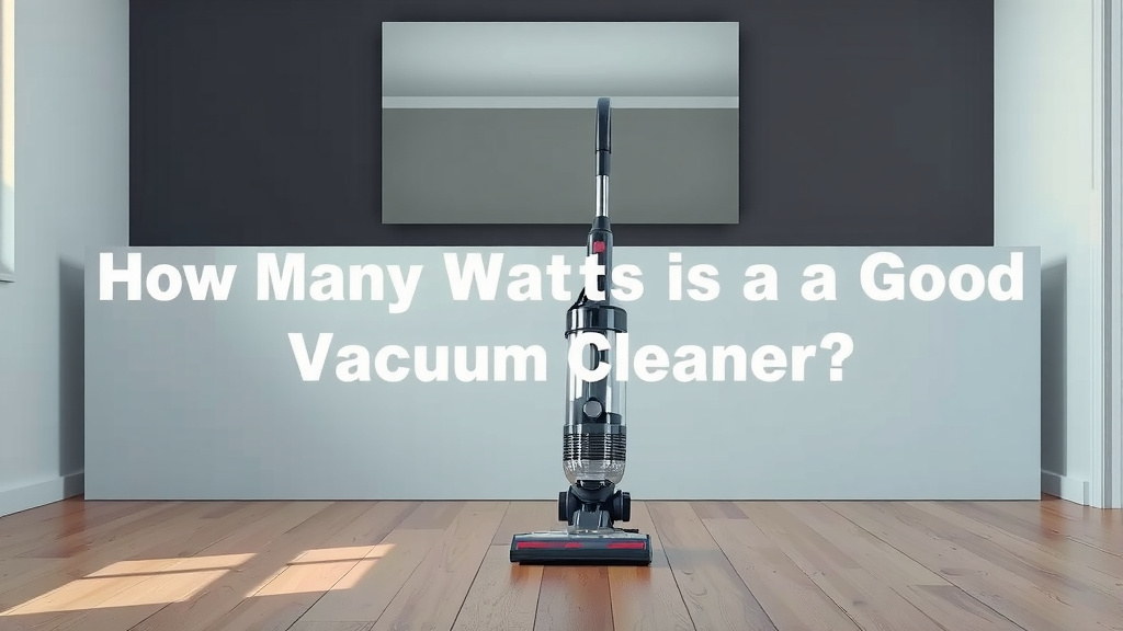How Many Watts Make a Good Vacuum Cleaner?