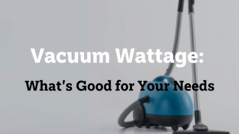 Vacuum Wattage Explained: What's Good for Your Needs