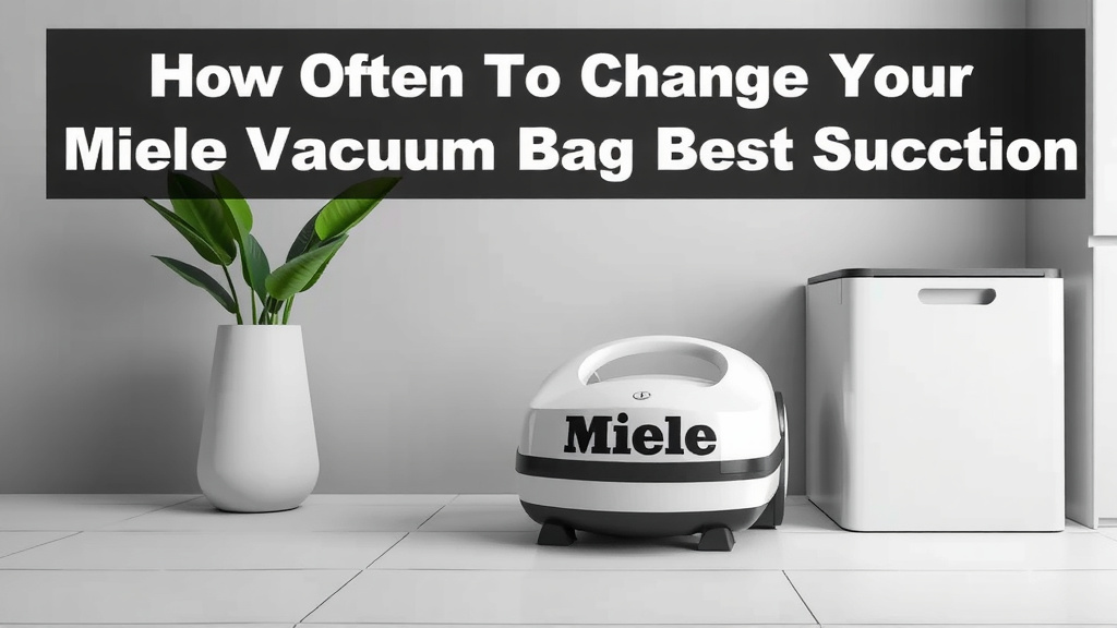 How Often to Change Your Miele Vacuum Bag for Best Suction