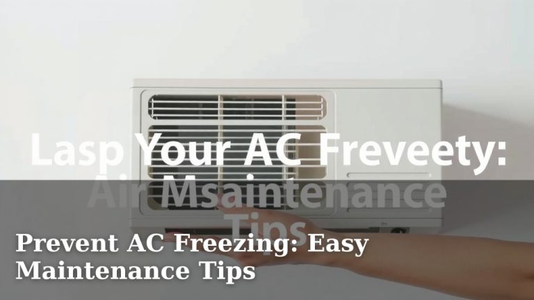 Prevent AC Freezing: Easy Maintenance Tips