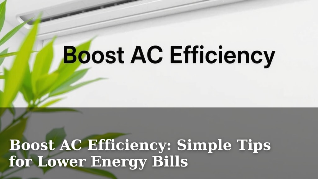 Boost AC Efficiency: Simple Tips for Lower Energy Bills