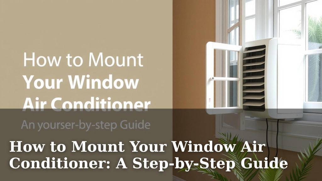 How to Mount Your Window Air Conditioner: A Step-by-Step Guide