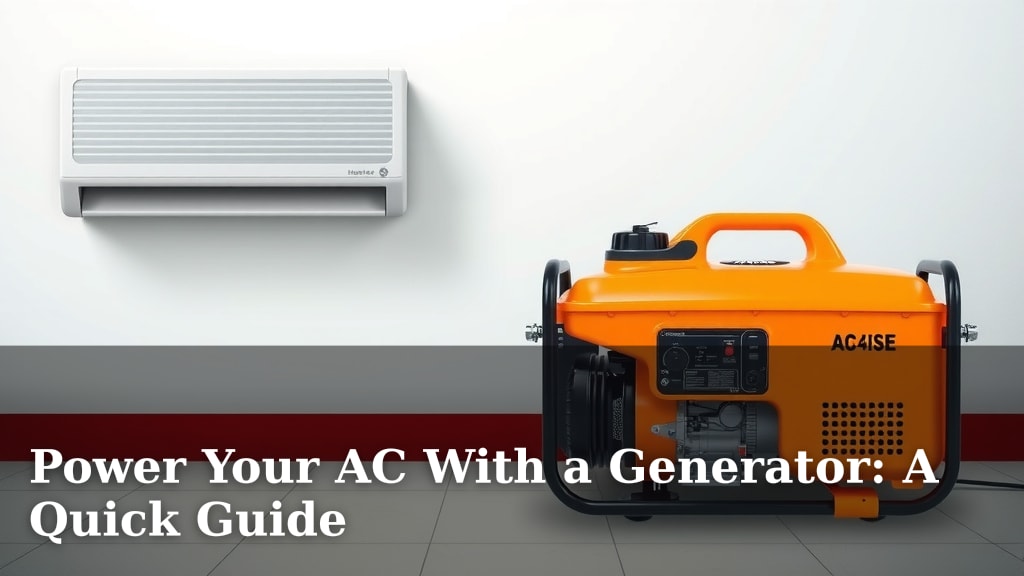 Power Your AC With a Generator: A Quick Guide