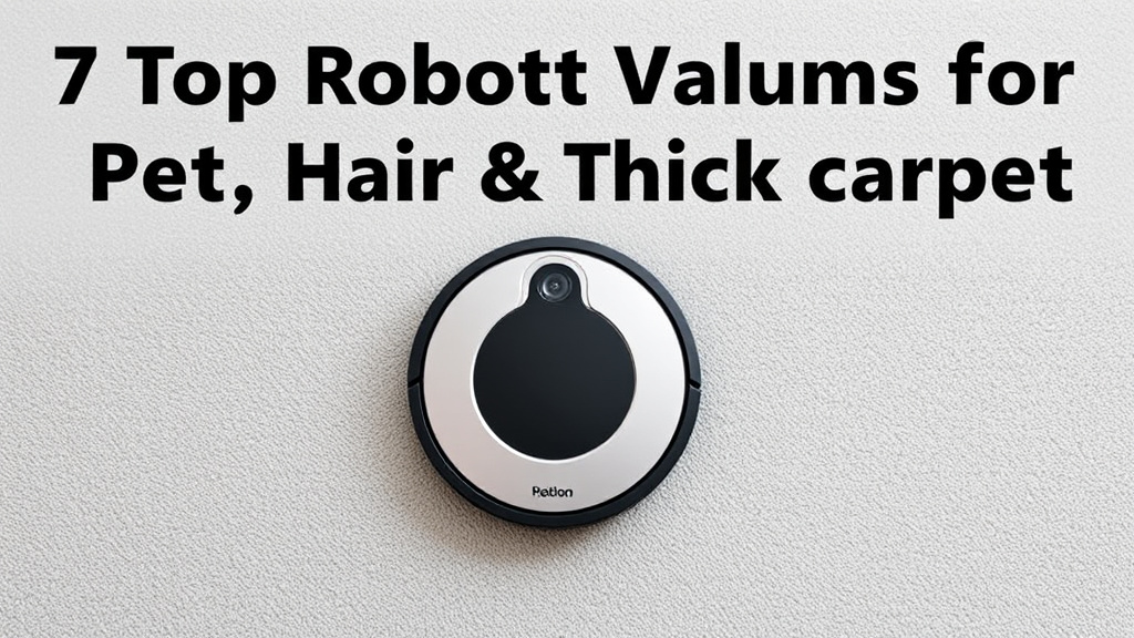 7 Top Robot Vacuums for Pet Hair & Thick Carpet