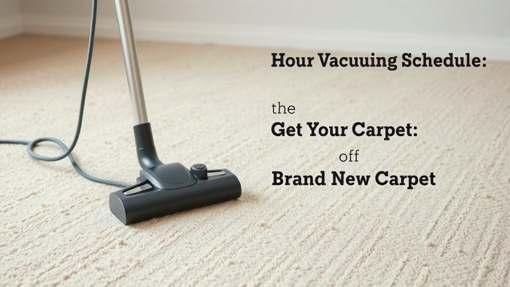 Your Vacuuming Schedule for Brand-New Carpet