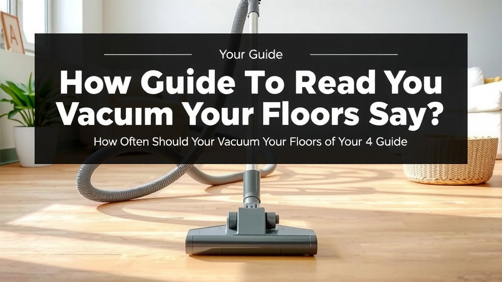 Your Guide to Vacuuming Frequency: What the Experts Say