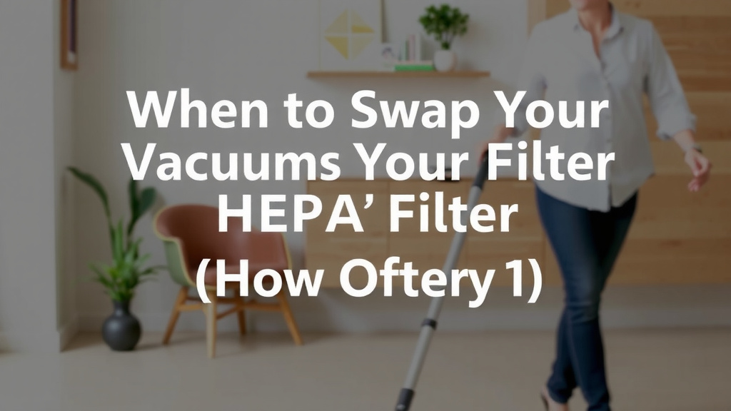 When to Swap Your Vacuum's HEPA Filter