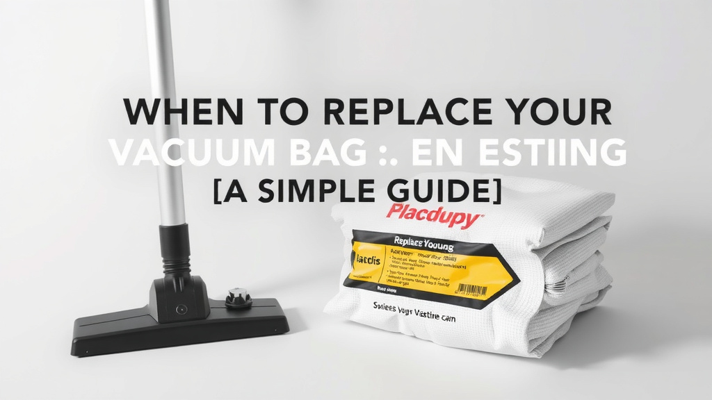 When to Replace Your Vacuum Bag: A Simple Guide