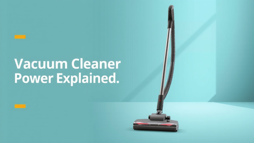 Vacuum Cleaner Power Explained: What's Enough