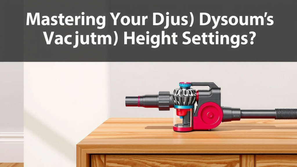 Mastering Your Dyson Vacuum's Height Settings