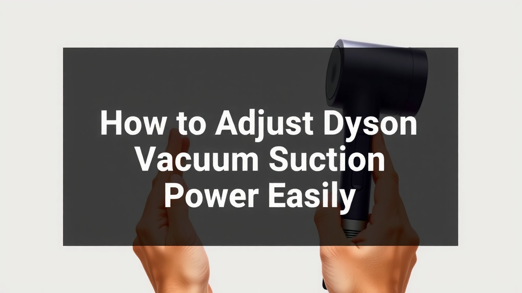 How to Adjust Dyson Vacuum Suction Power Easily