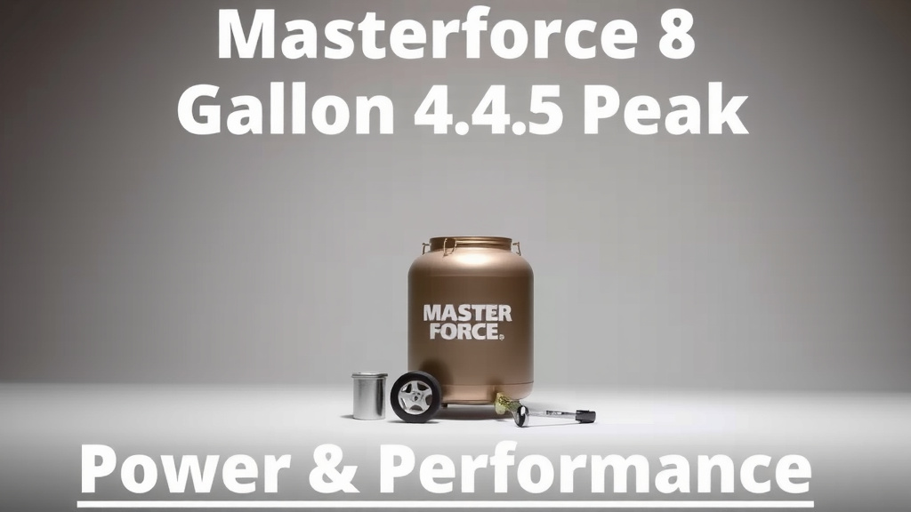 Masterforce 8 Gallon 4.5 Peak Review: Power & Performance