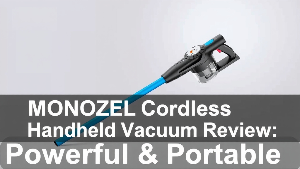 MONOZEL Cordless Handheld Vacuum Review: Powerful & Portable