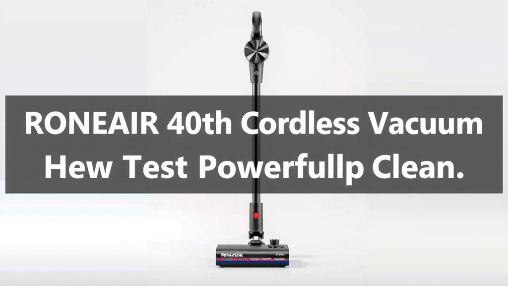 RONEAIR 40Kpa Cordless Vacuum Cleaner Review: Powerful Clean