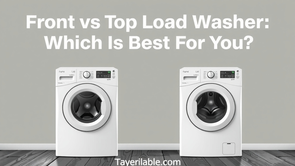 Front vs Top Load Washer: Which Is Best for You