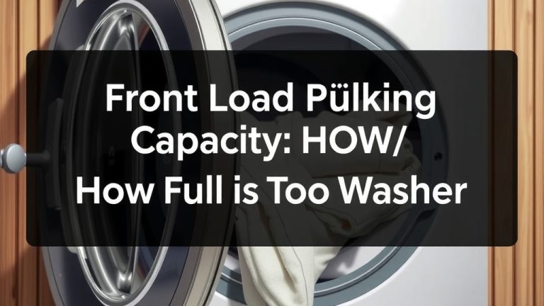 Front Load Washer Capacity: How Full Is Too Full