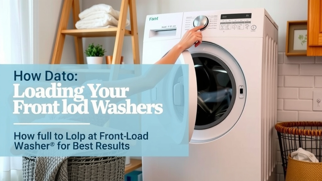 Loading Your Front-Load Washer: The Right Way