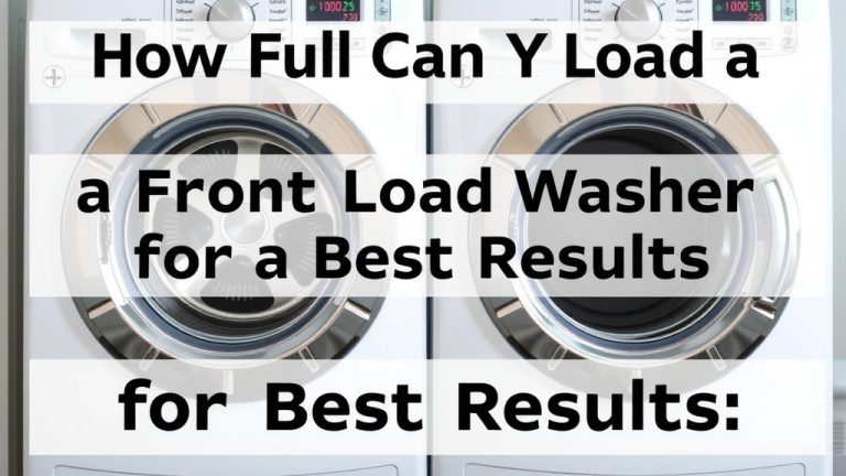 How Full to Load a Front Load Washer for Best Results