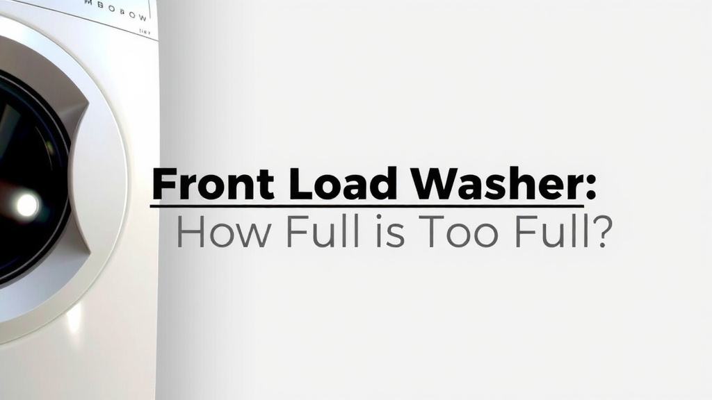 Front Load Washer: How Full is Too Full?