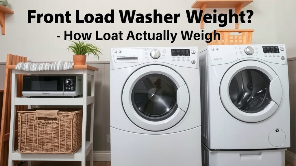 Understanding the Weight of Your Front Load Washer