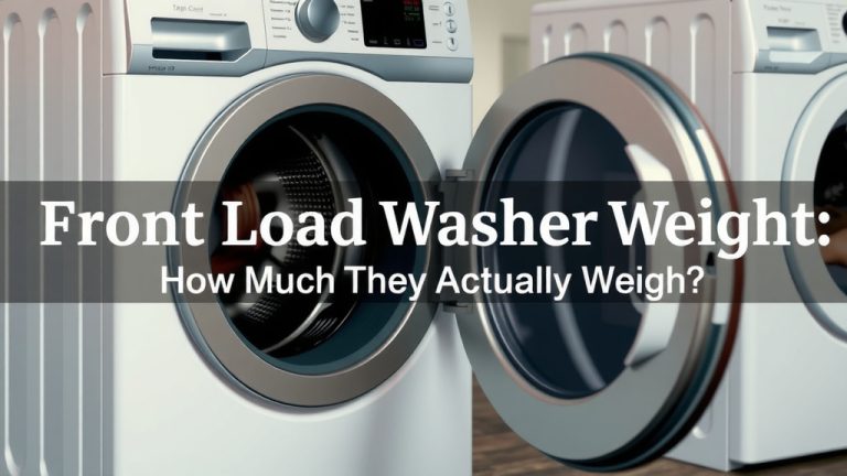Front Load Washer Weight: How Much Do They Actually Weigh