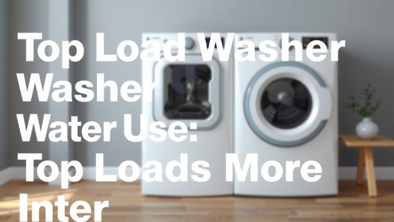 Top Load Washer Water Use: How Much More