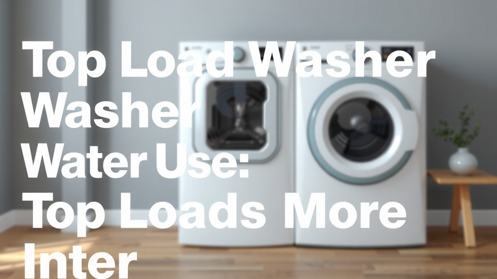Top Load Washer Water Use: How Much More