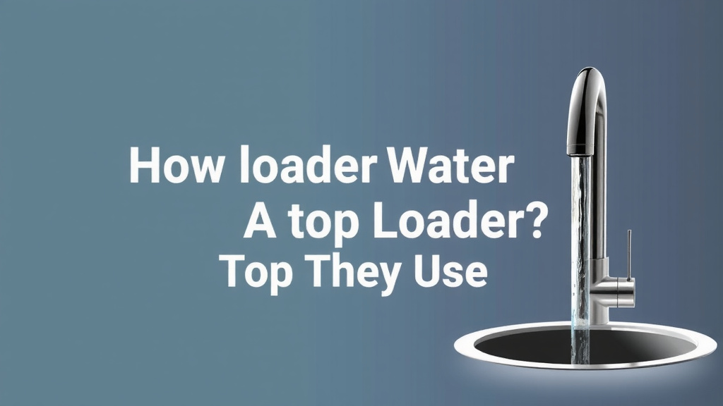 Top Loader Water Usage: How Much Do They Use