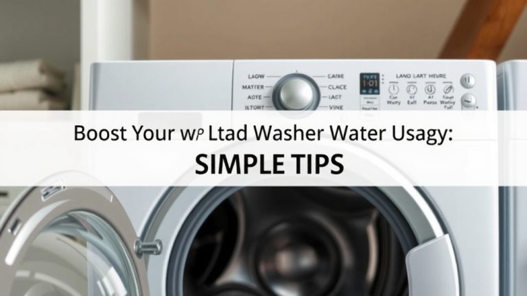 Boost Your Front Load Washer Water Usage: Simple Tips