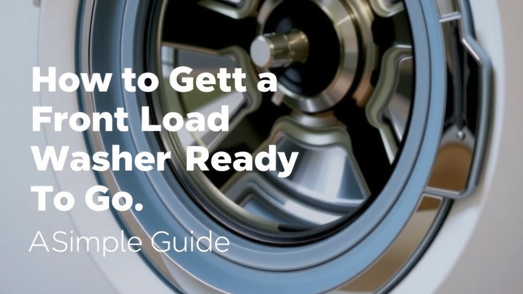 Getting Your Front Load Washer Ready to Go