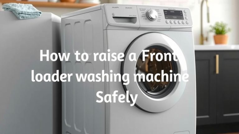 How to Raise a Front Loader Washing Machine Safely
