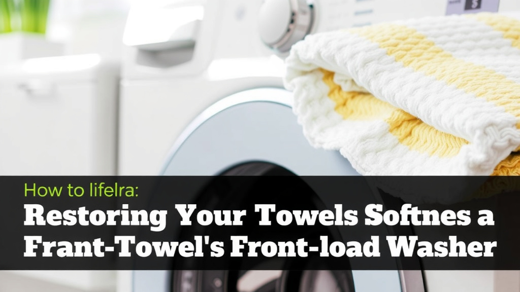 Restoring Your Towels' Softness in a Front-Load Washer