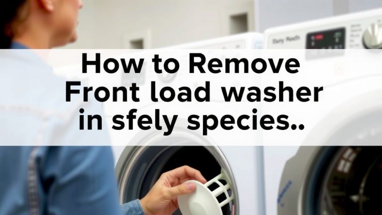 How to Remove a Front Load Washer Safely