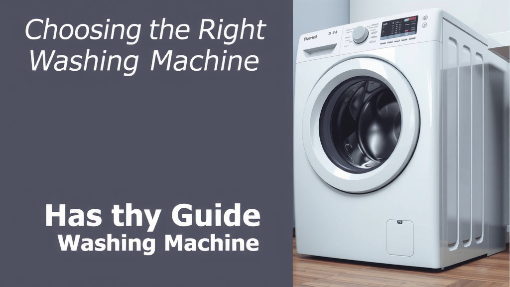 Choosing the Right Washing Machine: A Buyer's Guide