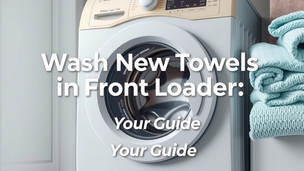 Wash New Towels in Front Loader: Your Guide