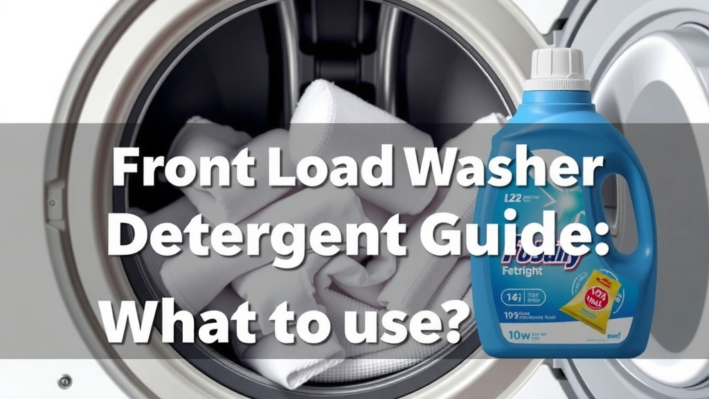 Front Load Washer Detergent Guide: What to Use